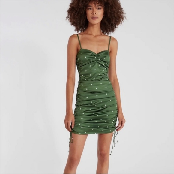 Paula Ruched Dress Juniper - Picture 4 of 5